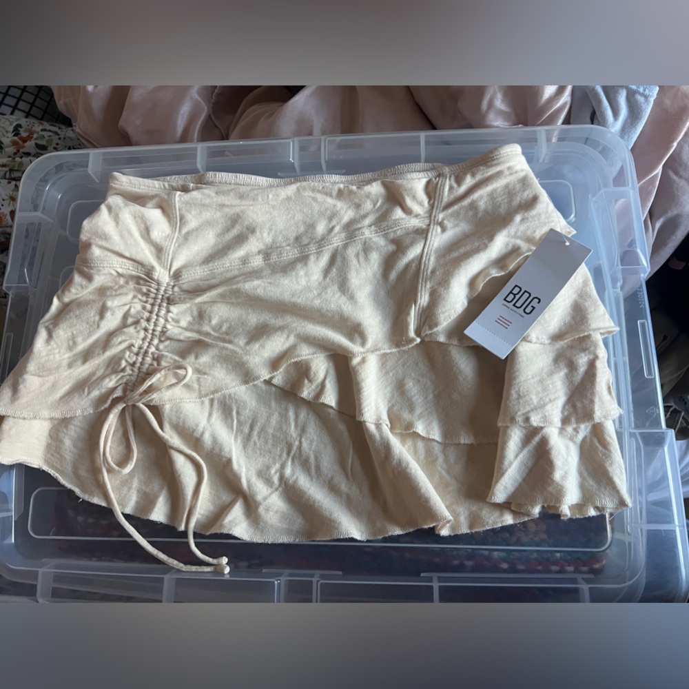 BDG Creme Mini Skirt